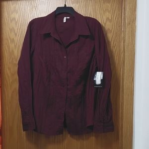 Women's St John's Bay Long Sleeve Blouse Size 1X NWT